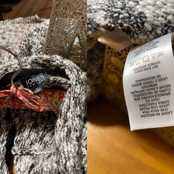 Jones New York; Gray; Sweater Vest Cardigan; L - Picture 6 of 7